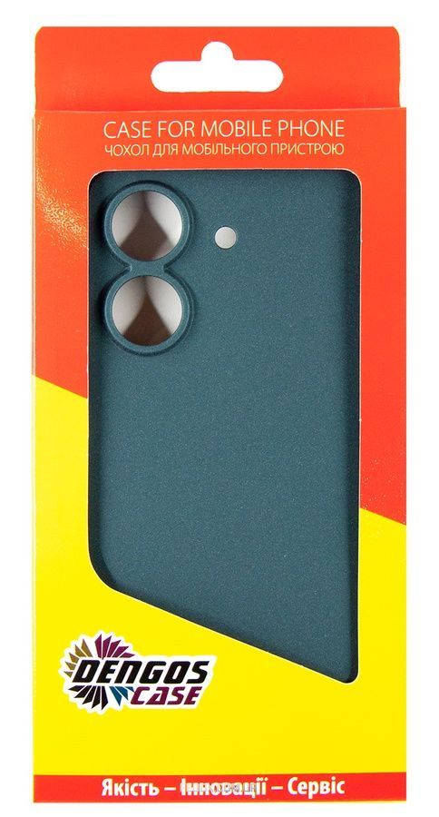Чехол-накладка Dengos для Xiaomi Redmi 13C Green (DG-KM-54) + защитное стекло