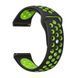 Ремінець BeCover Vents Style для Xiaomi iMi KW66/Mi Watch Color/Watch S1 Active/Haylou LS01/LS05 Black-Green (705802)