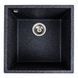 Кухонная гранитная мойка PLATINUM 4040 RUBA, графит, 440х440 мм