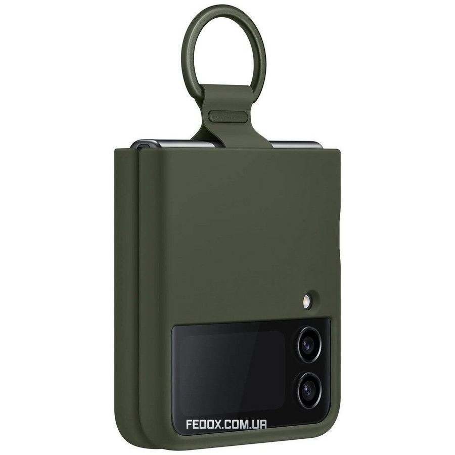 Чохол-накладка Samsung Silicone Cover with Ring для Samsung Galaxy Flip 4 SM-F721 Khaki (EF-PF721TGEGUA), Зелений