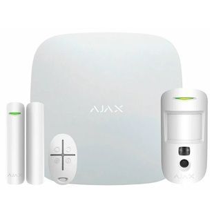 Комплект охоронної сигналізації Ajax StarterKit Cam HDR (8EU) UA White (117595.58.WH1)