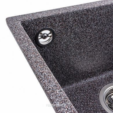 Кухонная гранитная мойка PLATINUM 4040 RUBA, микс, 440х440 мм