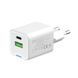 Мережевий зарядний пристрій ColorWay GaN Mini 30W PD Port PPS USB (Type-C PD + USB QC4.0) White (CW-CHS053PD-WT)