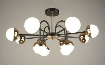 Люстра стельова LED SIRIUS B N4184/12 BK+FGD