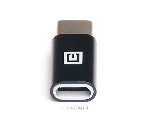 Адаптер REAL-EL micro USB - USB Type-C (F/M), Black (EL123500018)