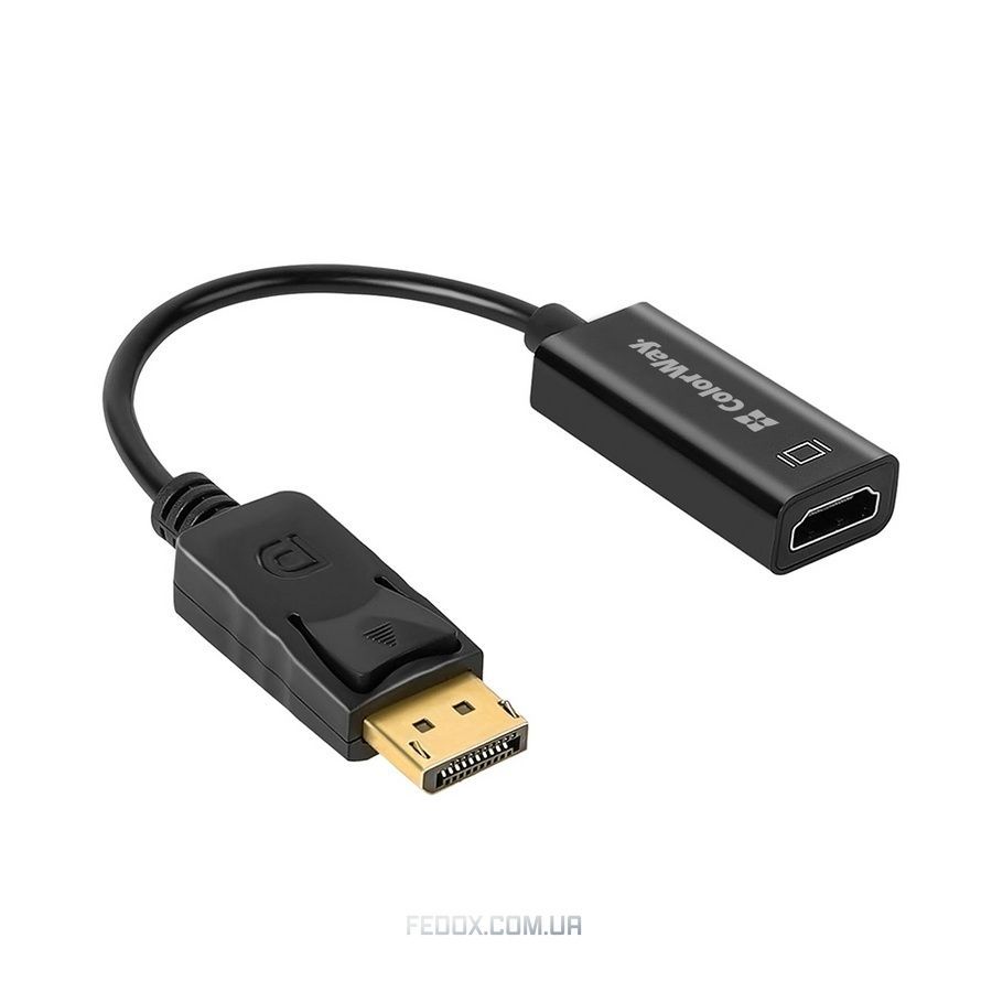 Адаптер Colorway DisplayPort - HDMI (M/F) 4K/30 Гц Black (CW-AD-DPHD)