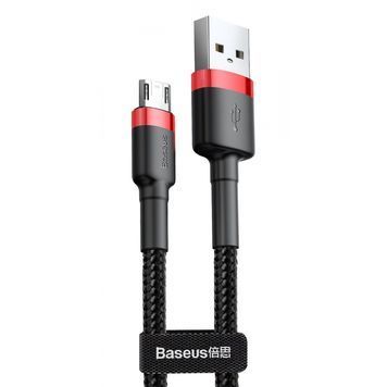 Кабель Baseus Cafule Micro USB 2.4A (1м) красный/черный