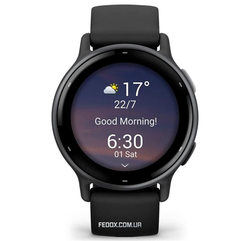 Смарт-годинник Garmin Vivoactive 5 Slate Aluminum Bezel with Black Case and Silicone Band (010-02862-5A)