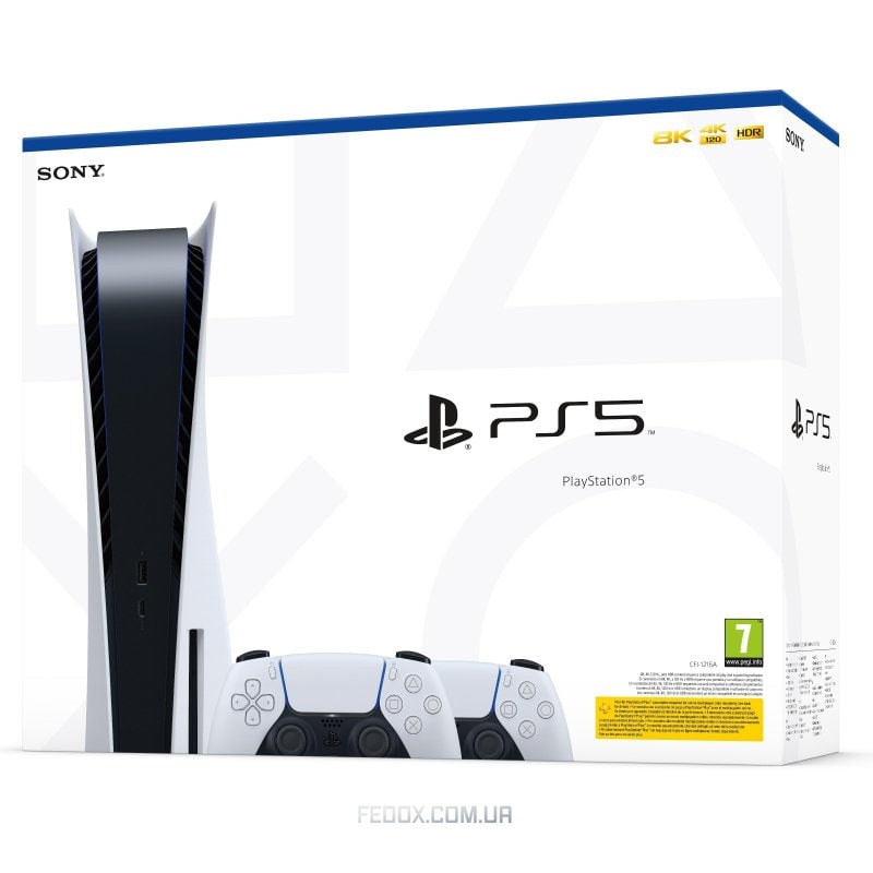 Ігрова консоль Sony PlayStation 5 (2 геймпади DualSense) (Blue-ray) (825 ГБ)