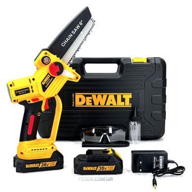 Бесщеточная аккумуляторная мини-пила DeWalt DCMPS520P1 (36V,5AH) Пила Деволт 15 см с автоматической смазкой