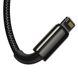 Кабель Baseus Tungsten Gold One-for-three Fast Charging Data 3-in-1 (Micro USB+Lightning+Type-C) 3.5