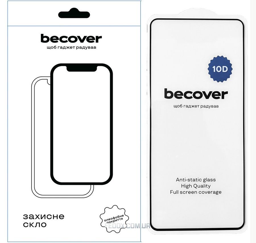 Защитное стекло BeCover для Realme 12 Pro 5G 10D Black (711346)