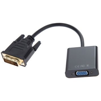 Переходник Atcom DVI - VGA (M/F), Dual Link, 0.1 м, Black (9214)