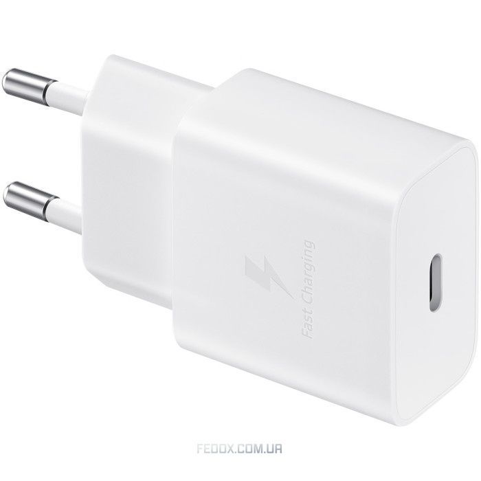 Мережевий зарядний пристрій Samsung EP-T1510X White, 1xUSB Type-C, 15W + кабель USB Type-C (EP-T1510XWEGEU)