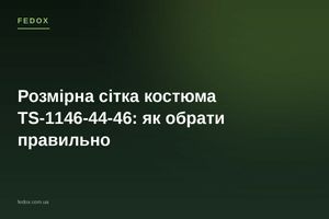 Розмірна сітка костюма TS-1146-44-46: як обрати правильно
