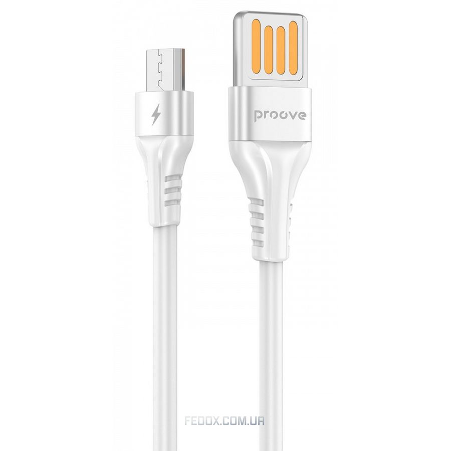 Кабель Proove Double Way Silicone Micro USB 2.4A (1m)