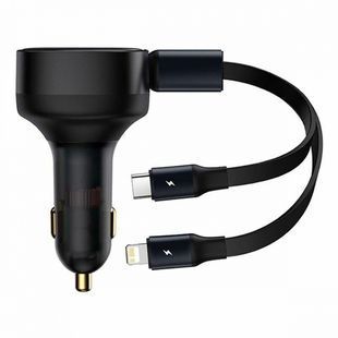 AZP Baseus Enjoyment Retractable 2-in-1 Type-C + Type-C 33W black