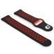 Ремінець BeCover Nike Style для Samsung Galaxy (20mm)/Watch 5/Watch 4 40/44mm/Watch 4 Classic 42mm/Gear Sport Black-Red (705695)