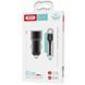 Автомобільний зарядний пристрій XO TZ09 (2USB, 2.4A) Black (6920680873500) + кабель USB Type-C