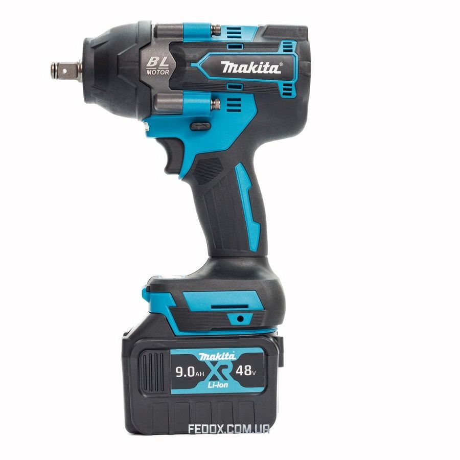 Гайковерт ударний Makita (TW002GZ) Акумуляторний безщітковий 1000Hm (48V / 9Ah) імпакт-ключ Макіта (+Набір головок / +2 АКБ)