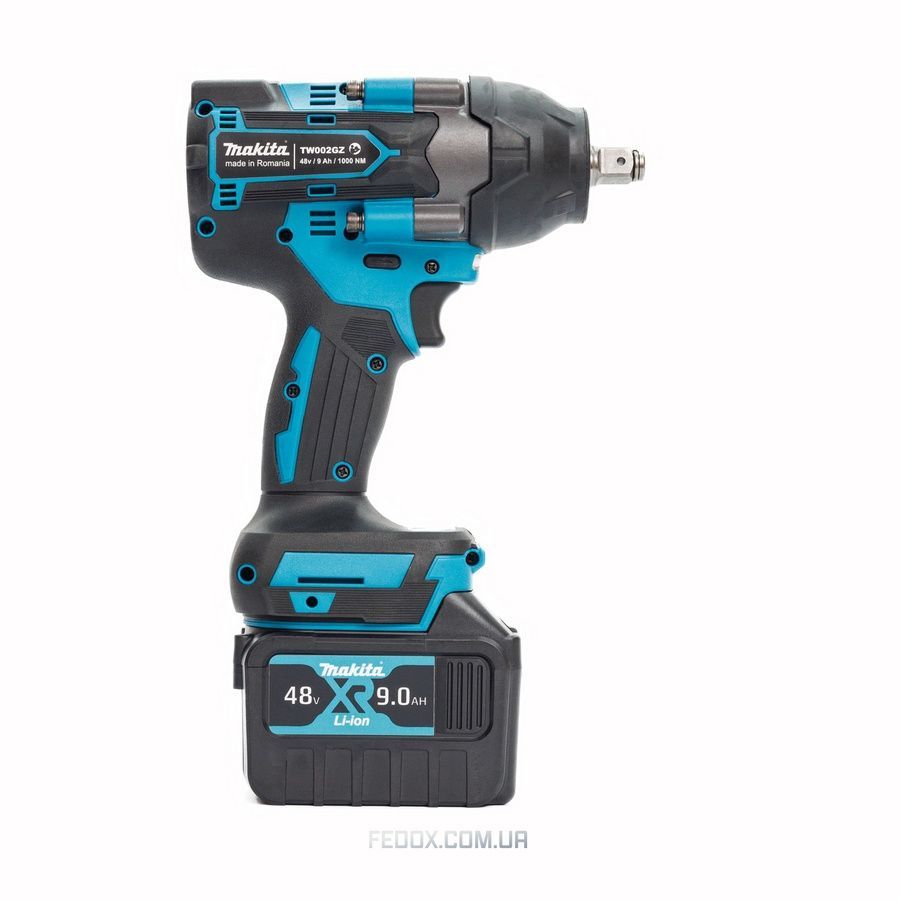 Гайковерт ударний Makita (TW002GZ) Акумуляторний безщітковий 1000Hm (48V / 9Ah) імпакт-ключ Макіта (+Набір головок / +2 АКБ)