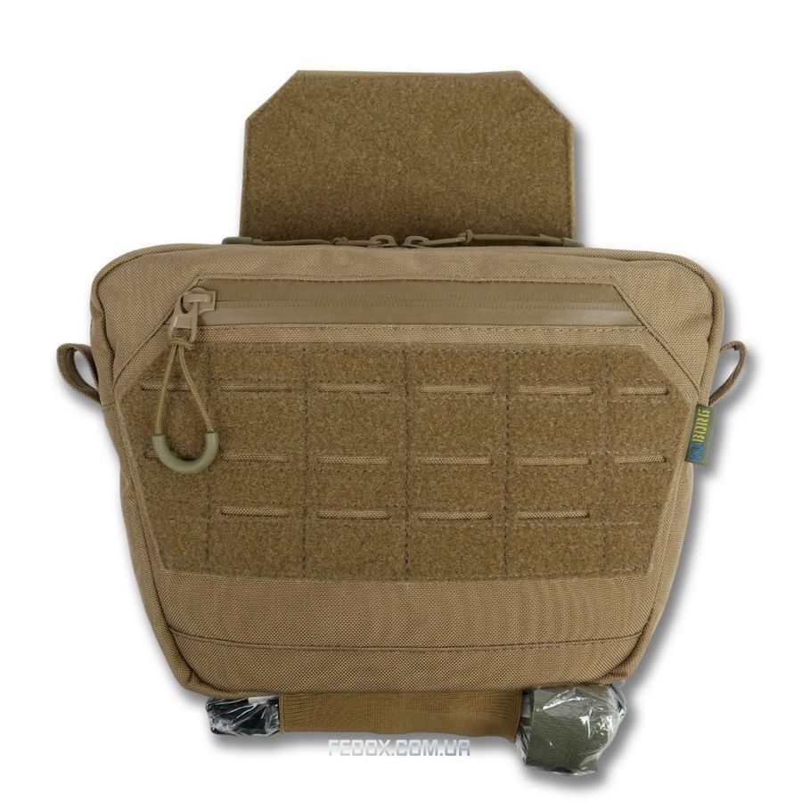 Сумка-напашник XL с баллистическим пакетом 1 класс защиты Kiborg GU Cordura Coyote