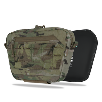 Комплект сумка-напашник M Мультикам + балістичним захистом 2 класу Cordura USA Militex