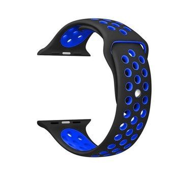 Ремешок BeCover Nike Style для Samsung Galaxy (20mm)/Watch 5/Watch 4 40/44mm/Watch 4 Classic 42mm/Gear Sport Black-Blue (705692)