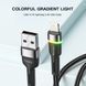 Кабель Essager Colorful LED USB - Lightning (M/M), 2.4A, 2 м Black (EXCL-XCDA01)