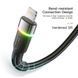 Кабель Essager Colorful LED USB - Lightning (M/M), 2.4A, 2 м Black (EXCL-XCDA01)