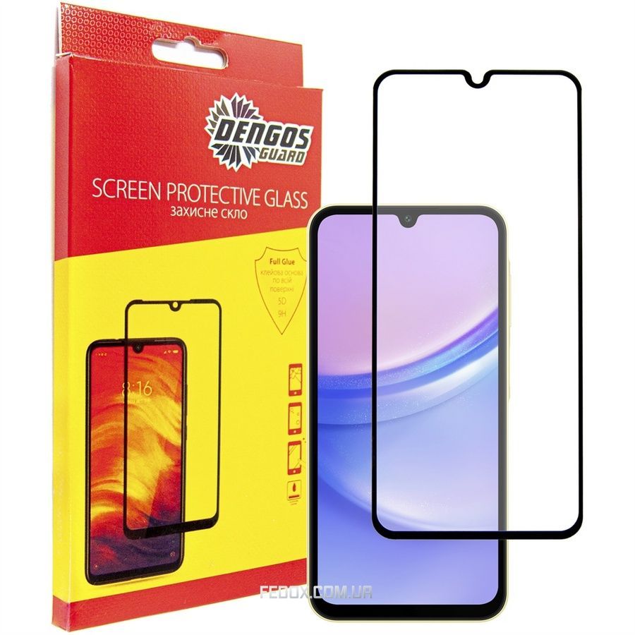Захисне скло Dengos для Samsung Galaxy A25 SM-A256 Black Full Glue (TGFG-336)