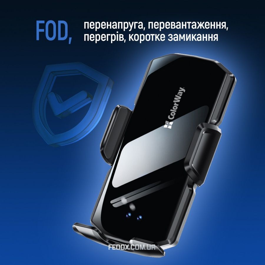 Бездротовий зарядний пристрій ColorWay FlameGrip 15W Black (CW-CHAW070Q-BK)