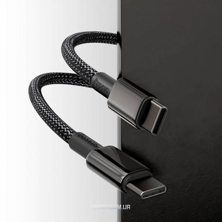 Baseus Tungsten Gold Fast Charging Type-C to Type-C 100W (1m) black