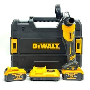 Болгарка DeWalt (DCG413) Мощная аккумуляторная (48V / 6AH) Угловая шлифмашина - турбинка Деволт 125 мм.