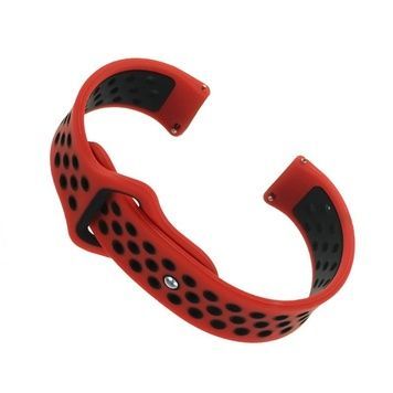 Ремешок BeCover Nike Style для Samsung Galaxy (20mm)/Watch 5/Watch 4 40/44mm/Watch 4 Classic 42mm/Gear Sport Red-Black (705700)