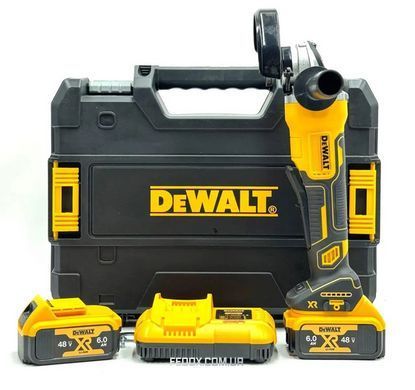 Болгарка DeWalt (DCG413) Потужна акумуляторна (48V / 6AH) Кутова шліфмашина - турбінка Деволт 125 мм.
