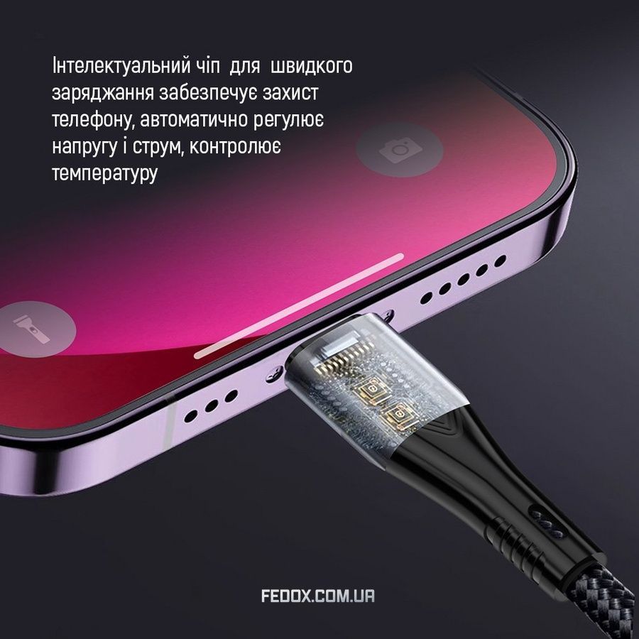 Кабель ColorWay Lightning + micro USB + USB Type-C (M/M), 3.0 А, 1.2 м, Black (CW-CBPDU3060-BK)