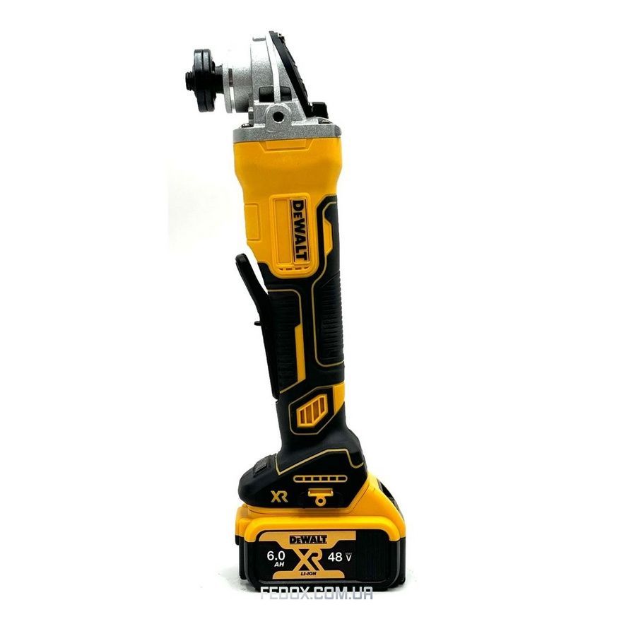 Болгарка DeWalt (DCG413) Потужна акумуляторна (48V / 6AH) Кутова шліфмашина - турбінка Деволт 125 мм.