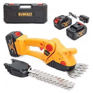 Ножиці-кущорізи DeWalt (DCMHT528N) Акумуляторні (36V / 6 Ah) Садові Електроножиці Девольт для трави та кущів (+2 АКБ)