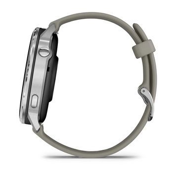 Смарт-годинник Garmin Venu 4 45mm Silver Bezel with Silver Gray Silicone Band (010-03014-01)