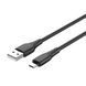 Кабель ColorWay USB - micro USB (M/M), textured PVC, 3А, 1 м, Black (CW-CBUM094-BK)