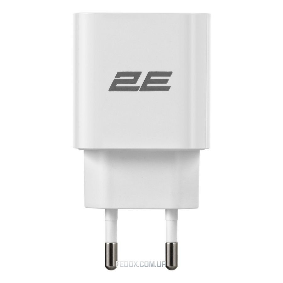 Сетевое зарядное устройство 2E (1USB 3A) 30W White (2E-WC1USBC30W-W)