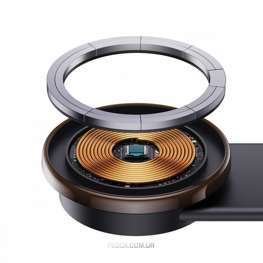 Автомобильный держатель с Беспроводной ЗП Baseus C02 Pro Series Magnetic black