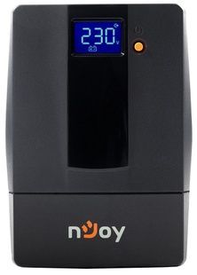 Джерело безперебійного живлення NJOY Horus Plus 600 (PWUP-LI060H1-AZ01B) Lin.int., AVR, 2 x евро, USB, LCD, пластик