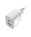 Мережевий зарядний пристрій Sigma mobile X-power 33W GaN, PD, QC (1xUSB-C + 1xUSB-A) White (PS33-01)