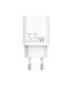 Мережевий зарядний пристрій Sigma mobile X-power 33W GaN, PD, QC (1xUSB-C + 1xUSB-A) White (PS33-01)
