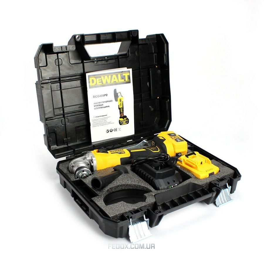 Болгарка DeWalt Аккумуляторная DCG409P2 (36V / 6AH) +АКБ УШМ Деволт с регулятором