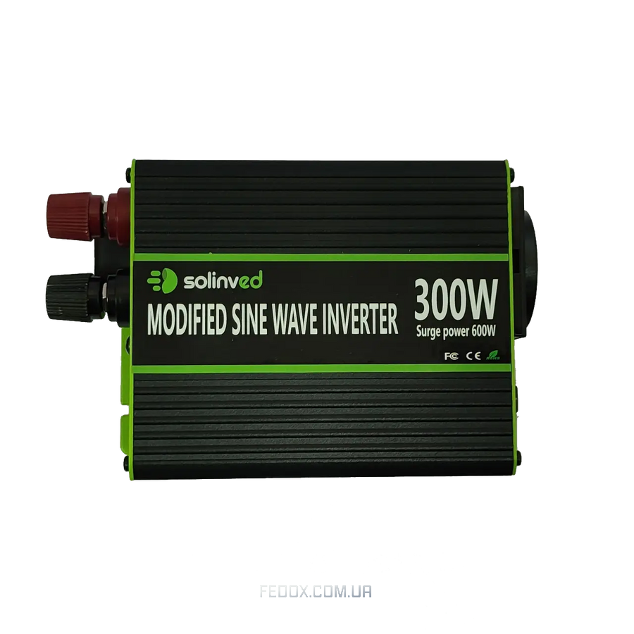 Інвертор, перетворювач напруги Solinved (300W/ max 600W) 12V-220 V, портативний