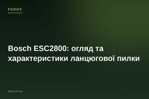 Bosch ESC2800: огляд та характеристики ланцюгової пилки