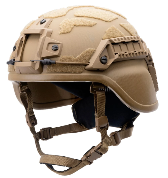 Тактичний бронешолом з вухами PGD-MICH NIJ IIIA. Виробник Данія (XL-Coyote) Балістичний шолом. Бойовий шолом. Військовий шолом